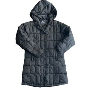 Steve Barrys Double Down Feather Jacket Size 18-20 Black Parka Coat Quilted Warm